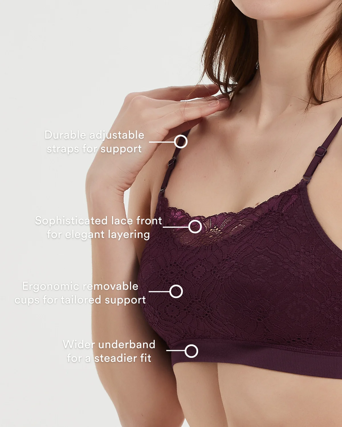 Coobie Lace Coverage Cami Bra 9050 - Image 28