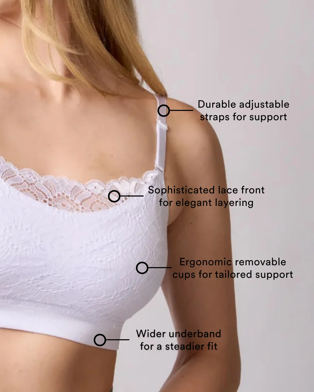 Coobie Lace Coverage Cami Bra 9050 - Image 36