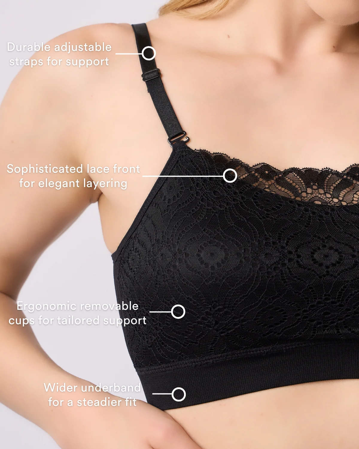 Coobie Lace Coverage Cami Bra 9050 - Image 40