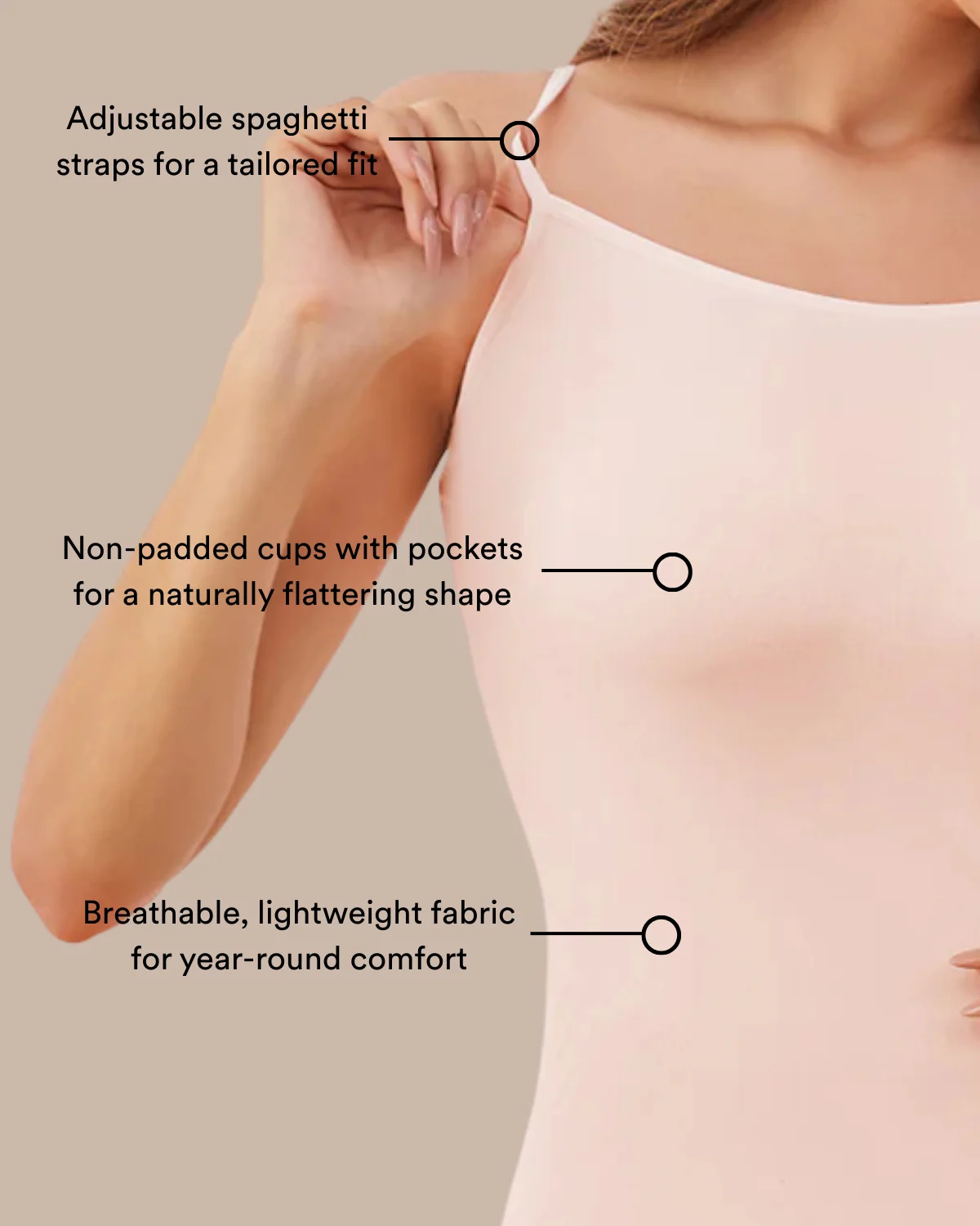 Coobie Spaghetti Strap Non-Padded Camisole 1242 - Image 7