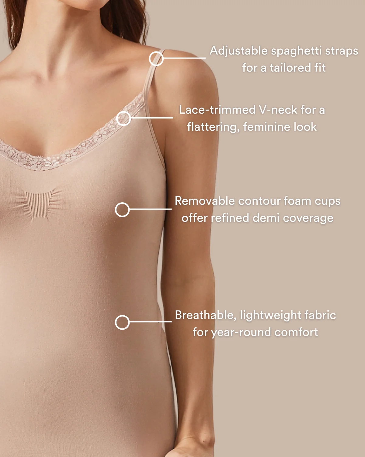 Coobie Padded Lace Camisole 1246 - Image 8
