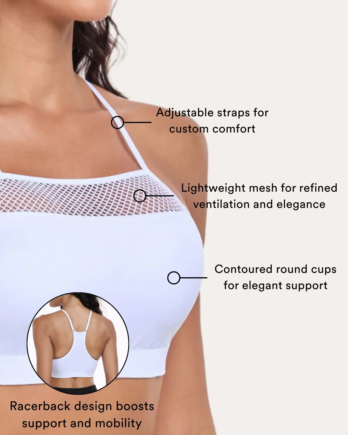 Coobie Breeze Mesh Racerback Bra 9170 - Image 8