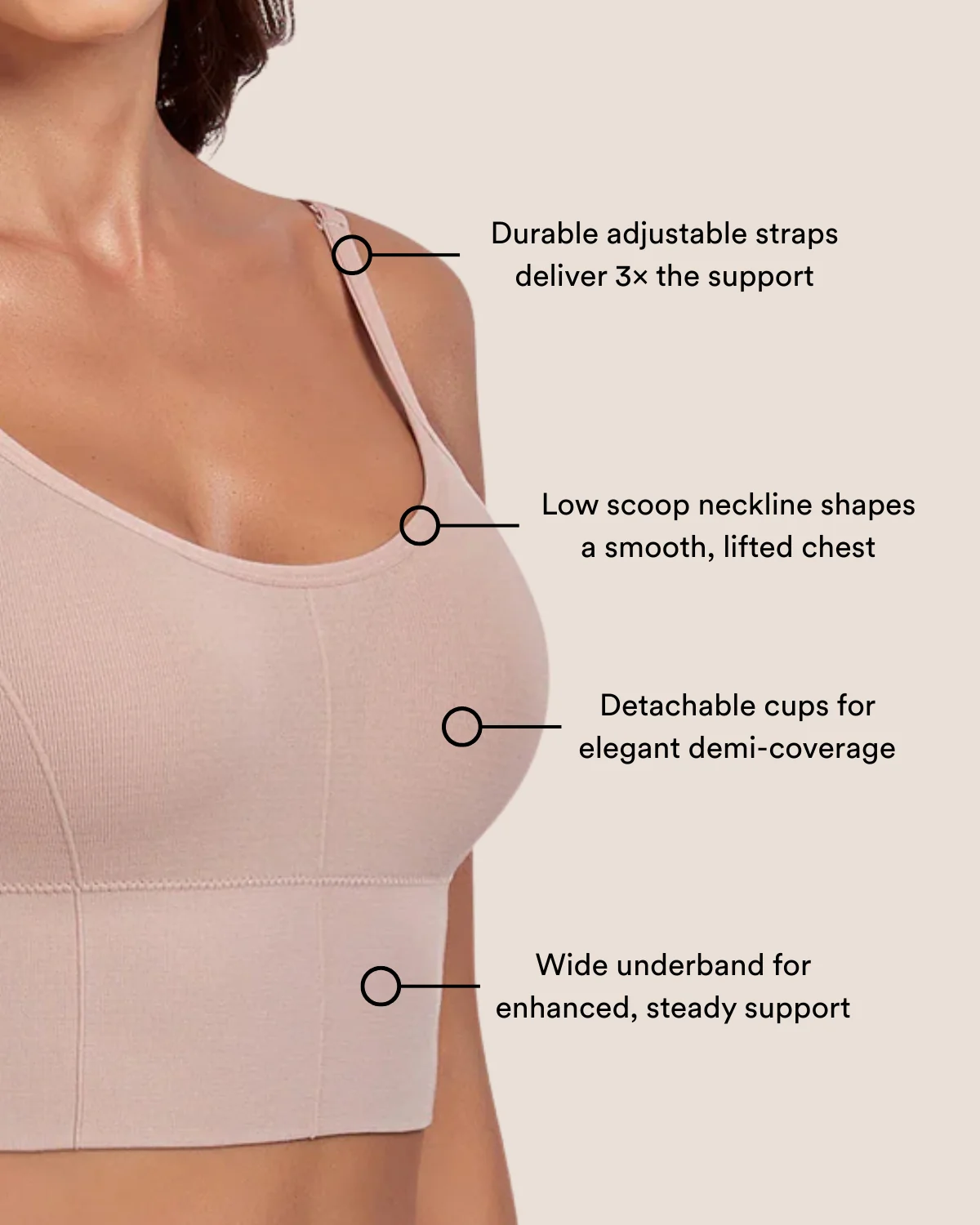Coobie Half Cami Low Back Bra 9151 - Image 12