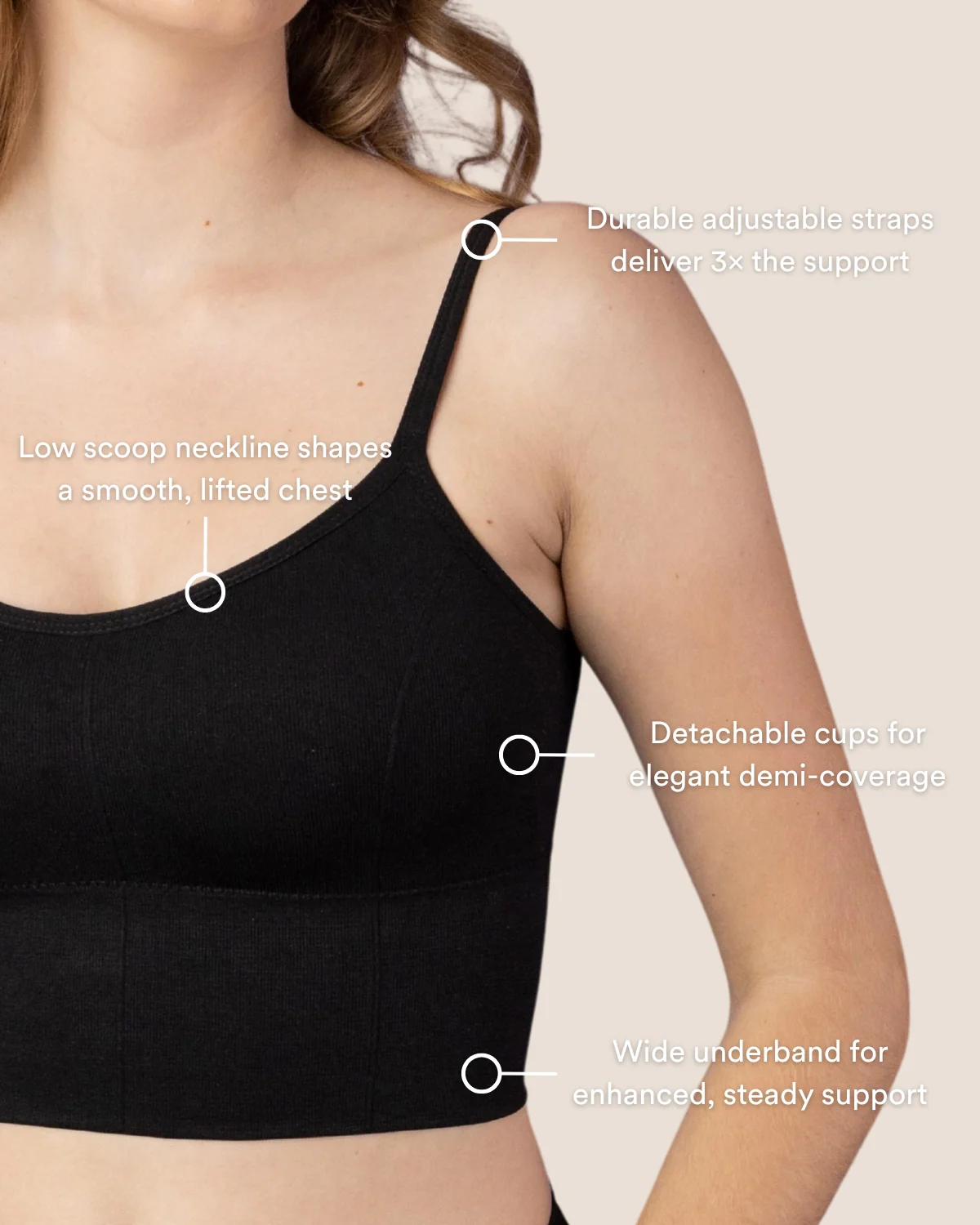 Coobie Half Cami Low Back Bra 9151 - Image 4