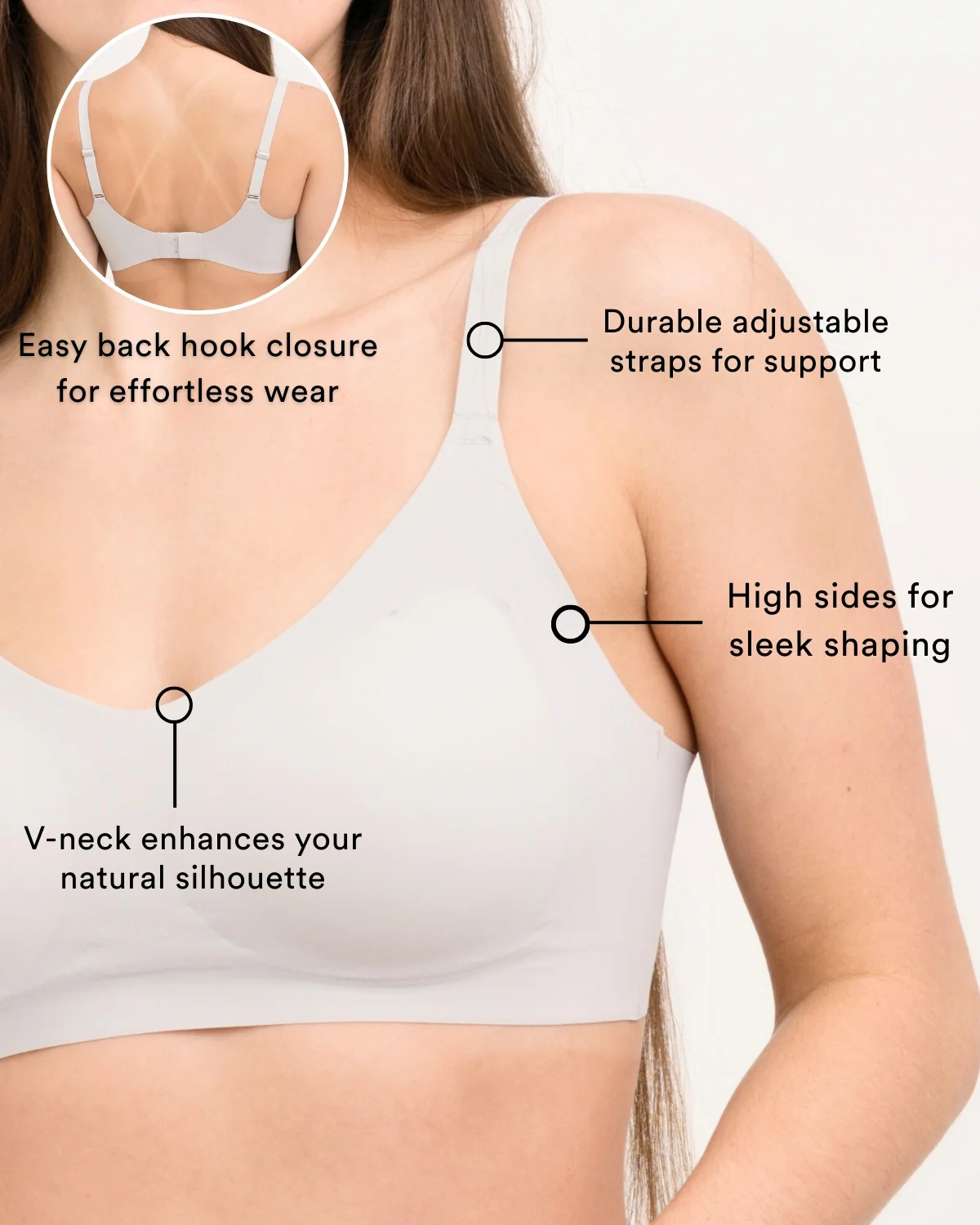 Coobie Spaghetti Strap Wireless Bra 2.0 802N - Image 4