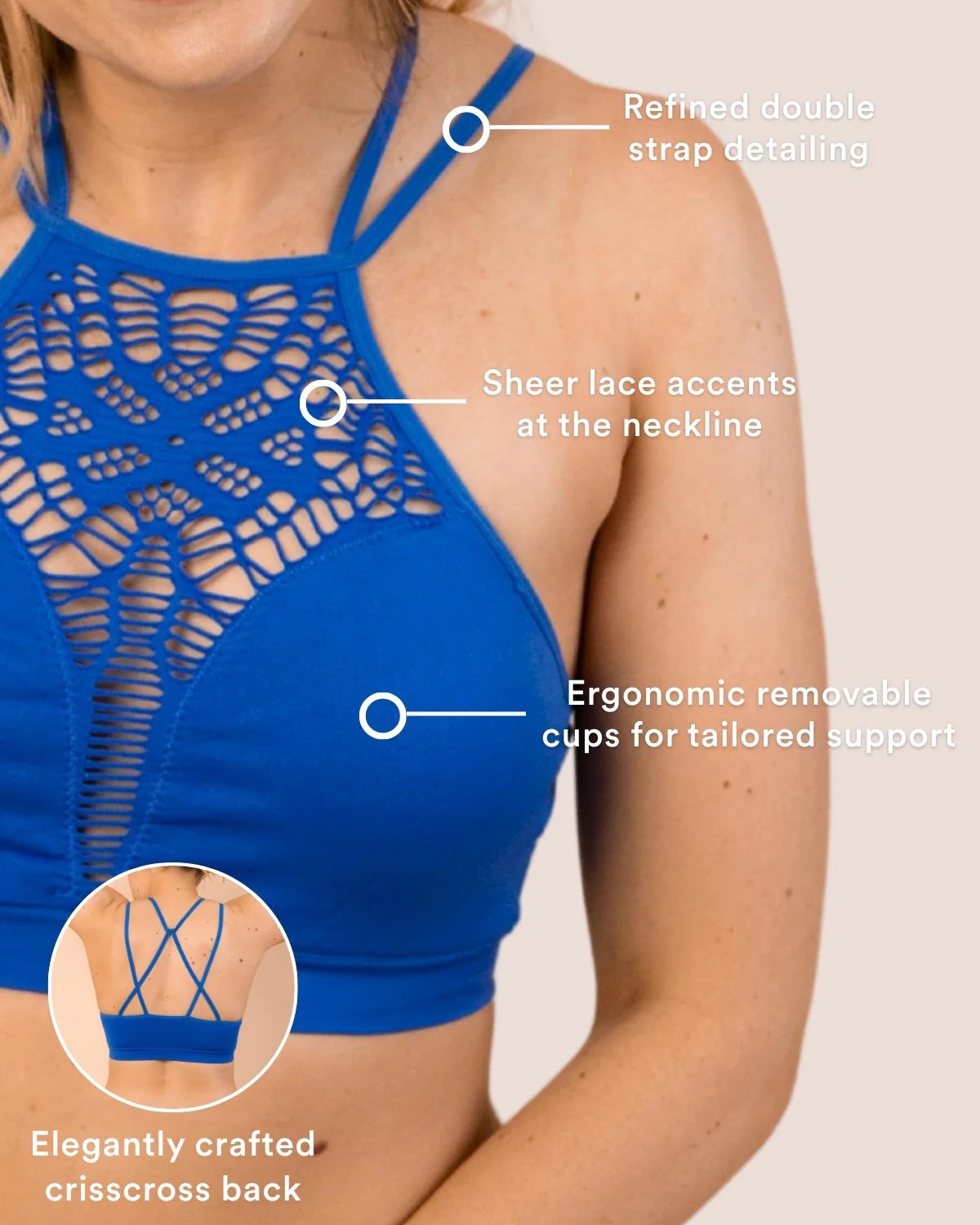 Coobie Halter Neck Criss Cross Plunge Bralette 9128 - Image 12