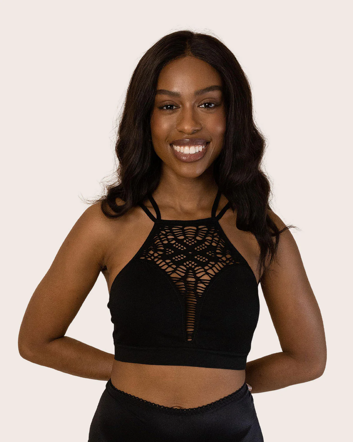 Coobie Halter Neck Criss Cross Plunge Bralette 9128 - Image 16