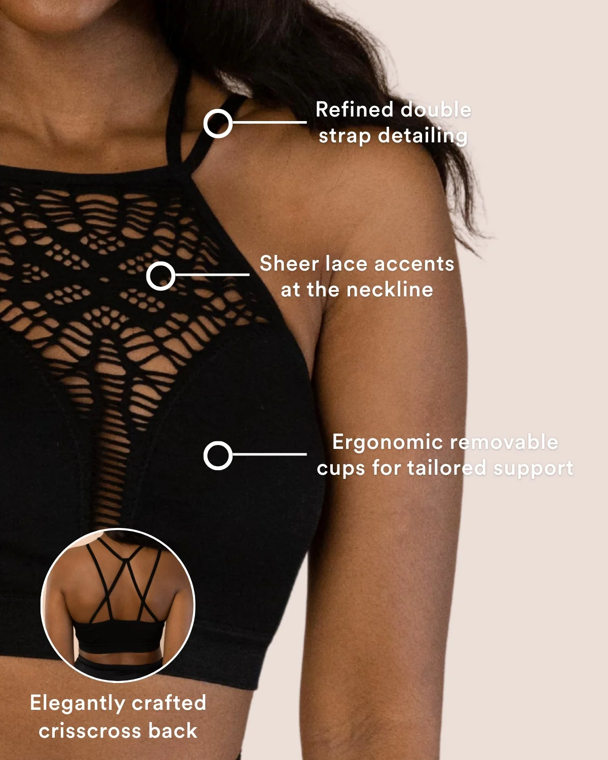 Coobie Halter Neck Criss Cross Plunge Bralette 9128 - Image 19