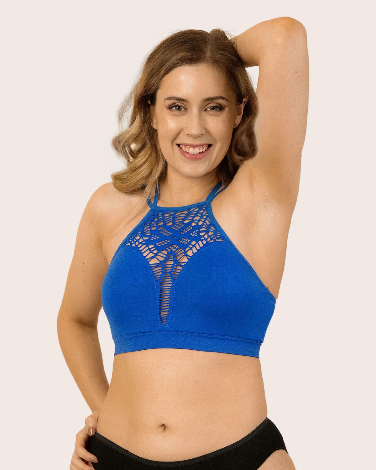 Coobie Halter Neck Criss Cross Plunge Bralette 9128 - Image 9