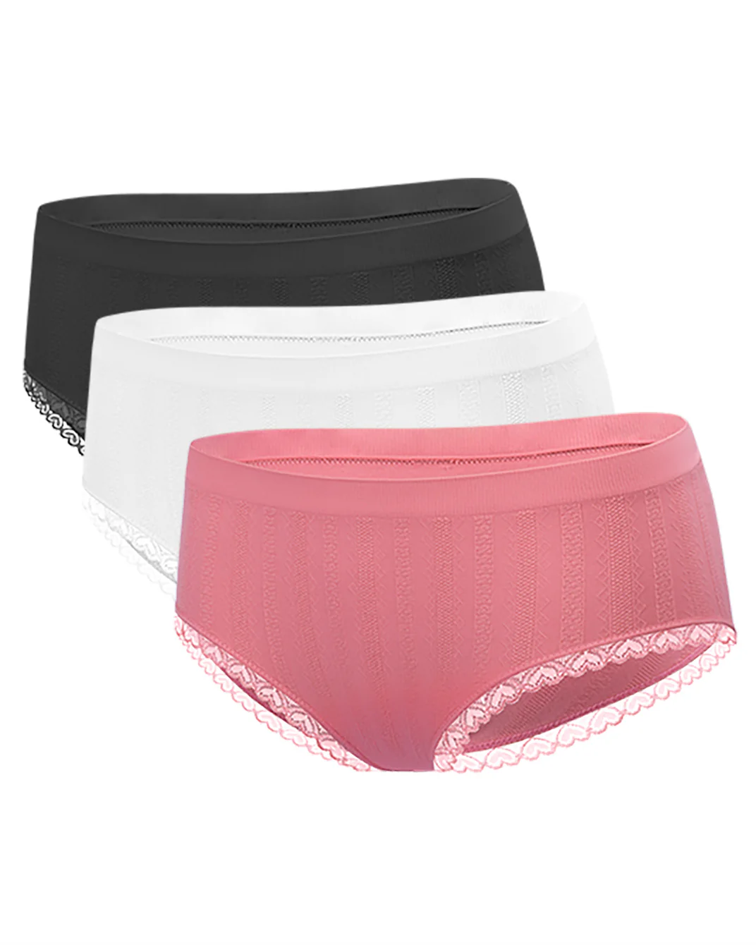 Coobie Sweet Heart Lace Briefs 9033 (3 Pairs) - Image 4