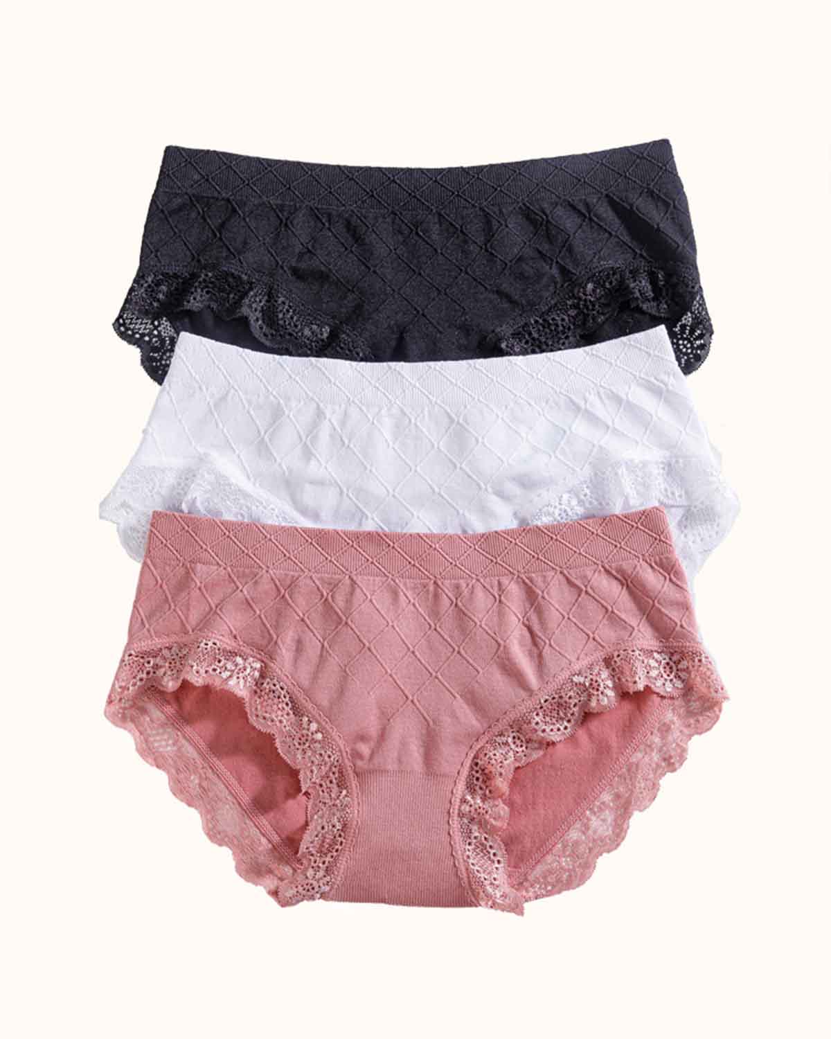 Coobie Lacy Mid Rise Briefs 9047 (3 Pairs) - Image 5