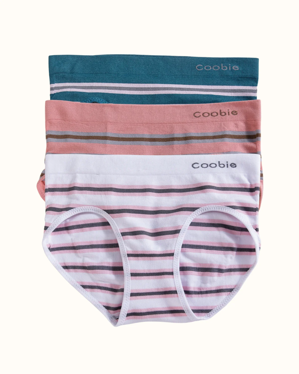 Coobie Striped High Rise Briefs 9097 (3 Pairs) - Image 10