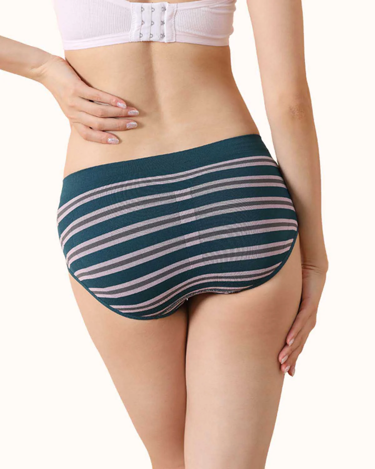 Coobie Striped High Rise Briefs 9097 (3 Pairs) - Image 3