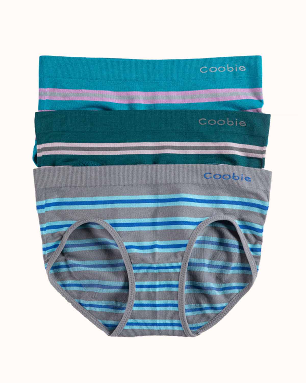 Coobie Striped High Rise Briefs 9097 (3 Pairs) - Image 4