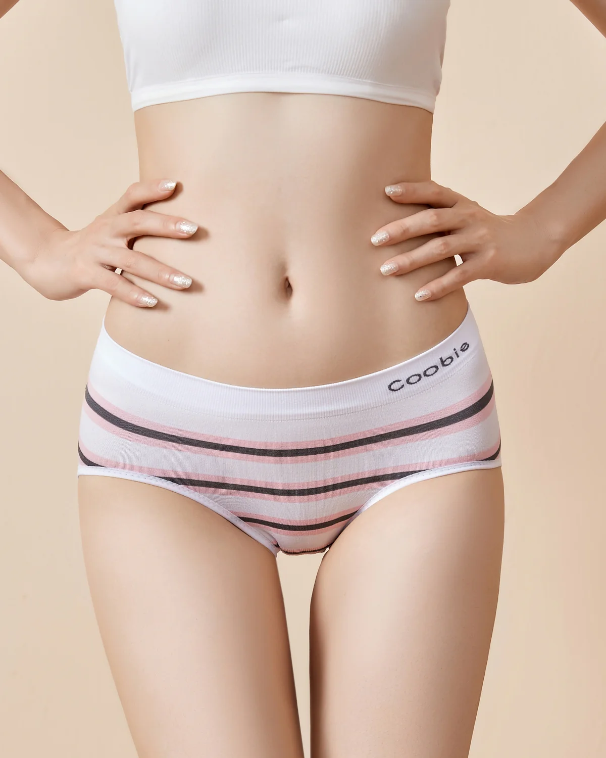 Coobie Striped High Rise Briefs 9097 (3 Pairs) - Image 5