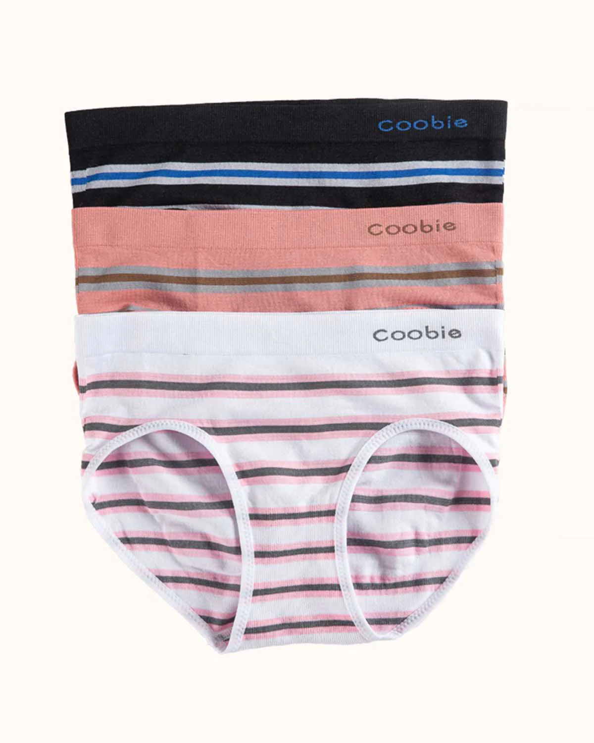 Coobie Striped High Rise Briefs 9097 (3 Pairs) - Image 8