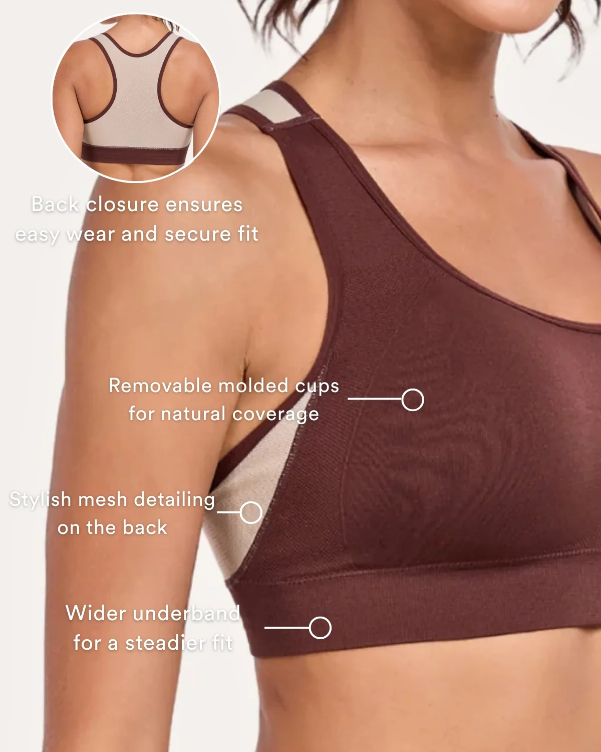 Coobie Breathable Mesh Racerback Sports Bra 9129 - Image 12