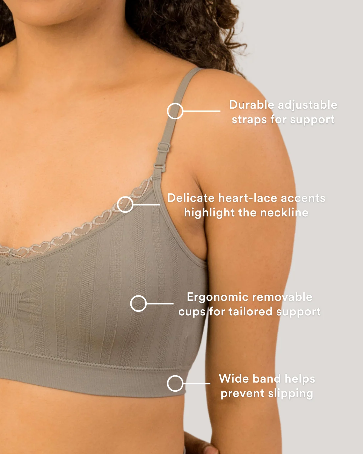 Coobie V-Neck Sweet Heart Lace Bra 9045 - Image 15
