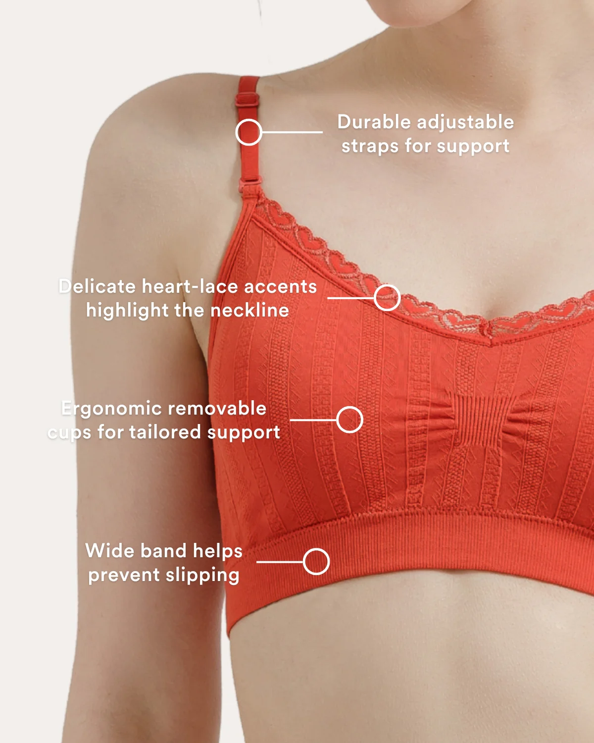 Coobie V-Neck Sweet Heart Lace Bra 9045 - Image 23